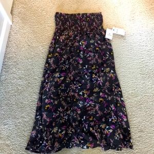 Gray high waist flowy skirt
